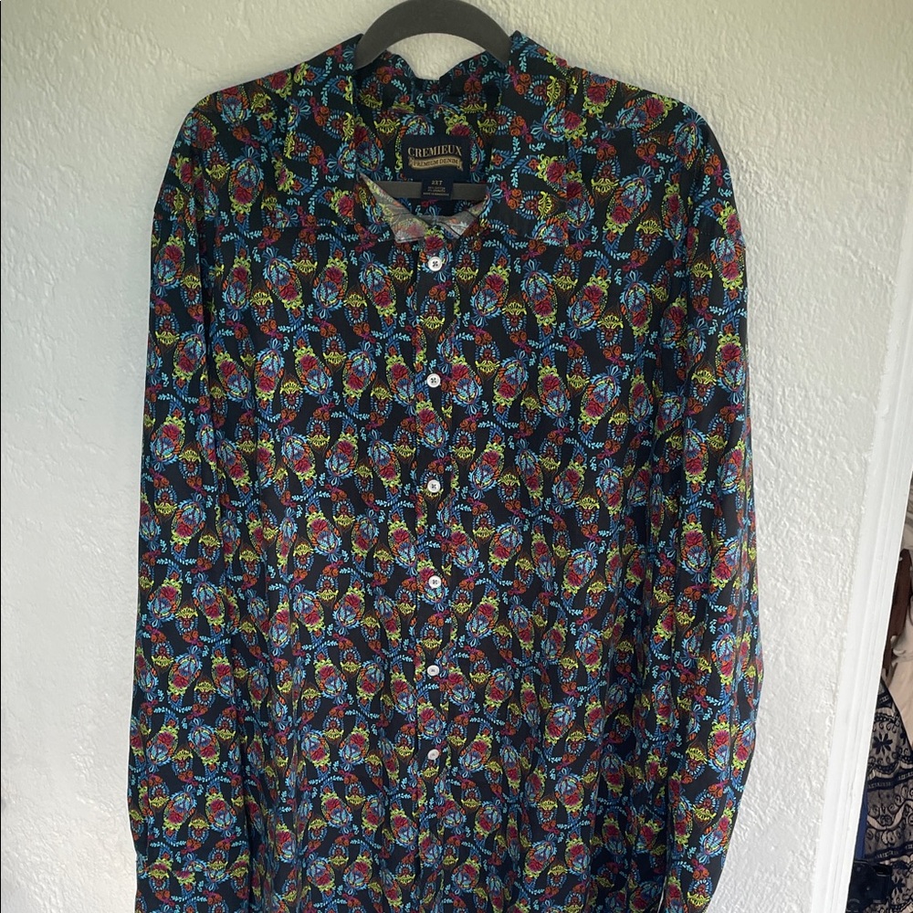 Daniel Cremieux Men's Multicolor Paisley‎ Button Down Shirt